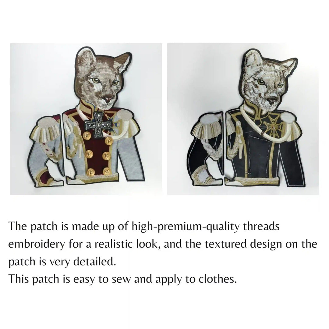 Multicolor Feline Officer Sew Patch