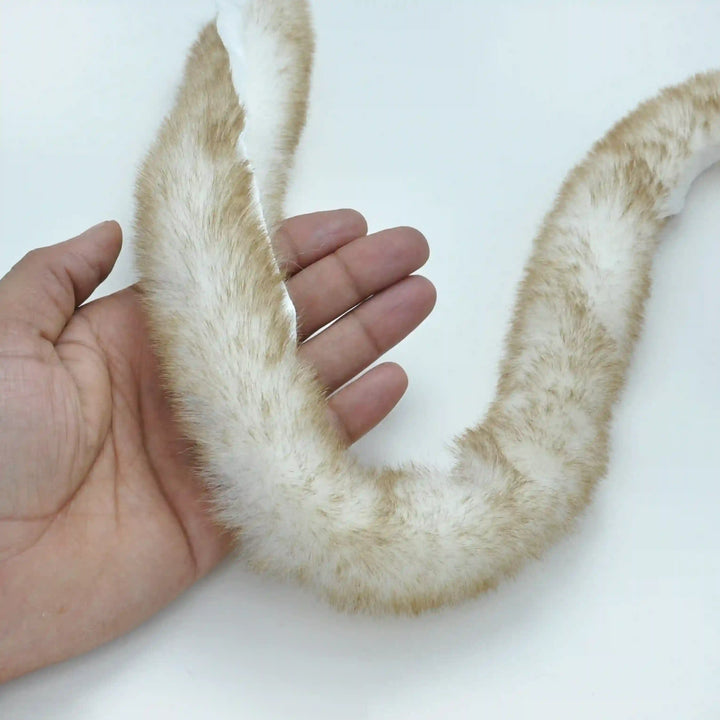Creame Brown Tone Fur Lace | 2 Meters