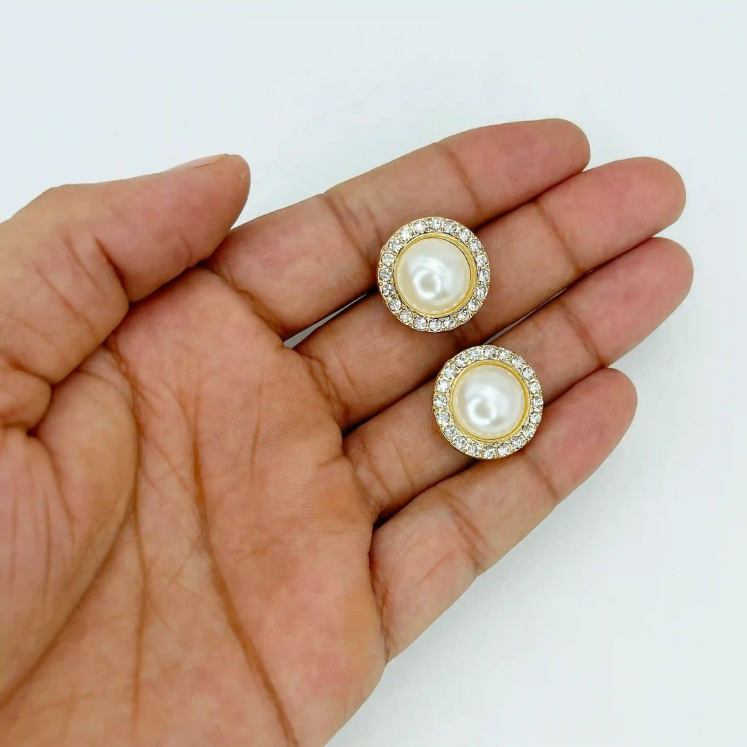 Pearl Cabochon Style Button Cover