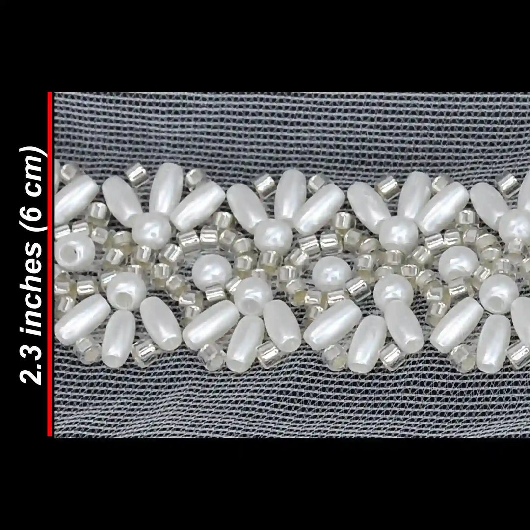 Pearl and Beaded Lace Trim