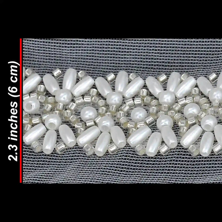 Pearl and Beaded Lace Trim