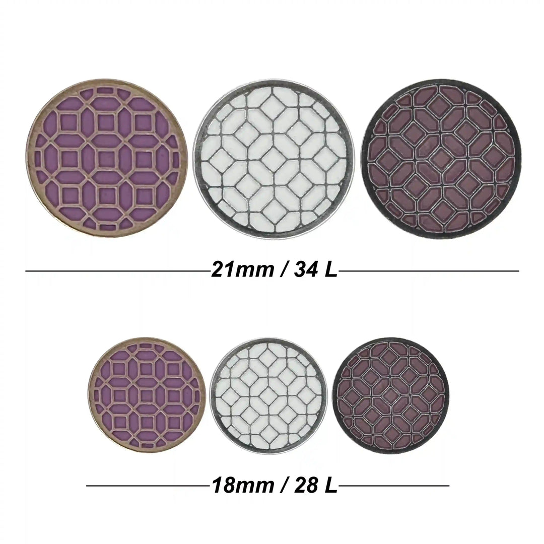 Honeycomb Pattern Buttons
