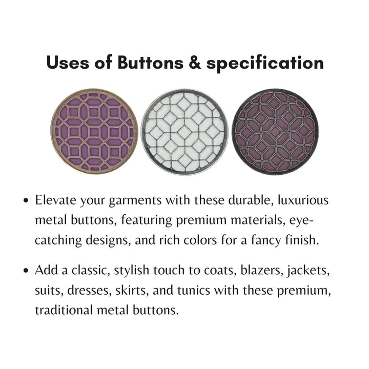 Honeycomb Pattern Buttons