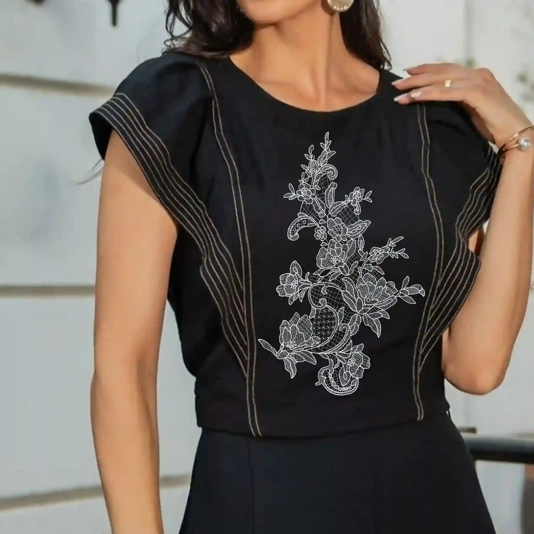Couture Floral Applique Patch