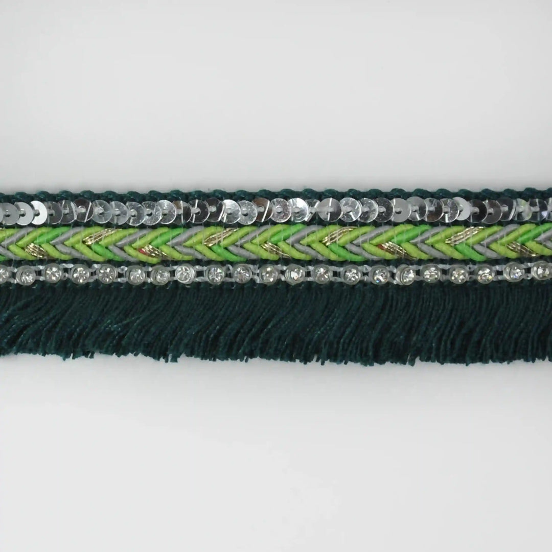Chevron Sequin Fringe Trim Lace