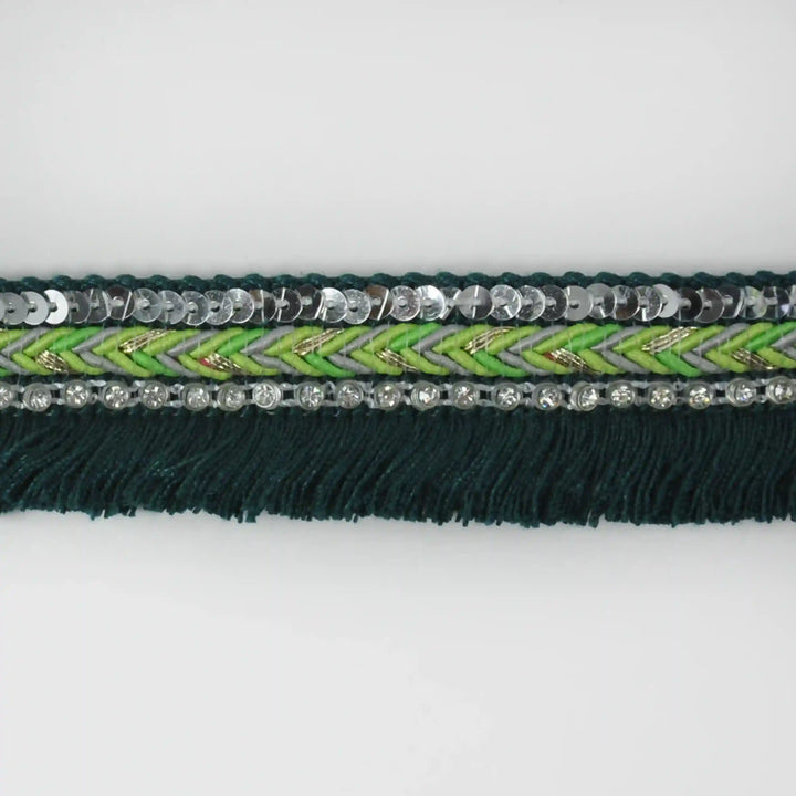 Chevron Sequin Fringe Trim Lace