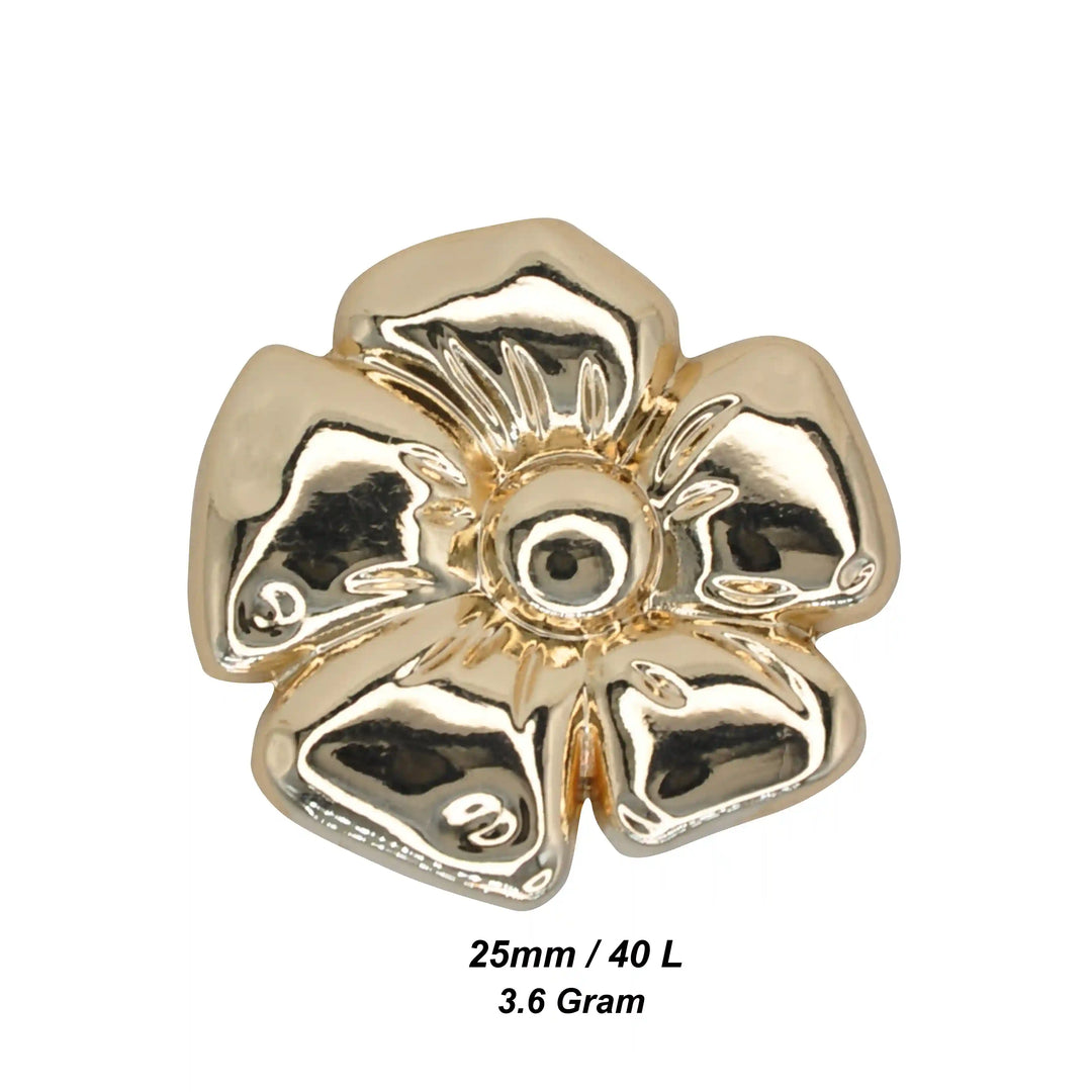 Flower Metal Buttons | 25mm(40L)