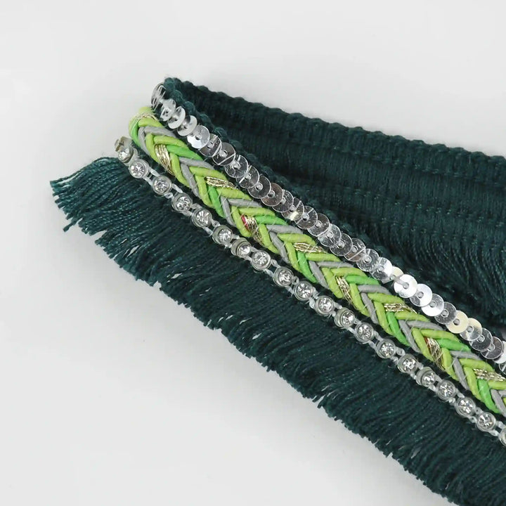 Chevron Sequin Fringe Trim Lace