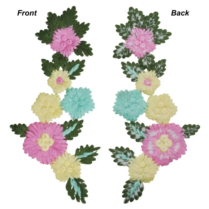 Vibrant Floral Embroidery Patch