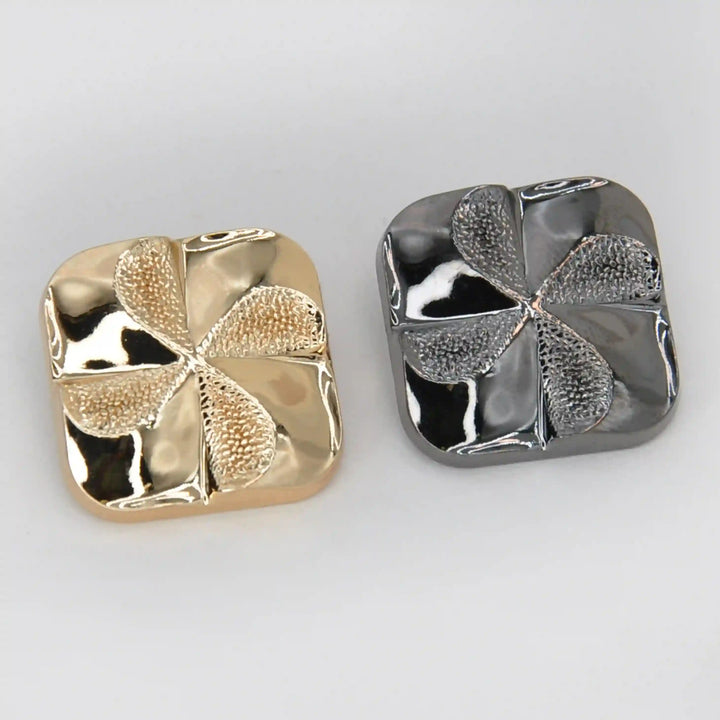 Square Four-Leaf Clover Button | 23mm & 15mm