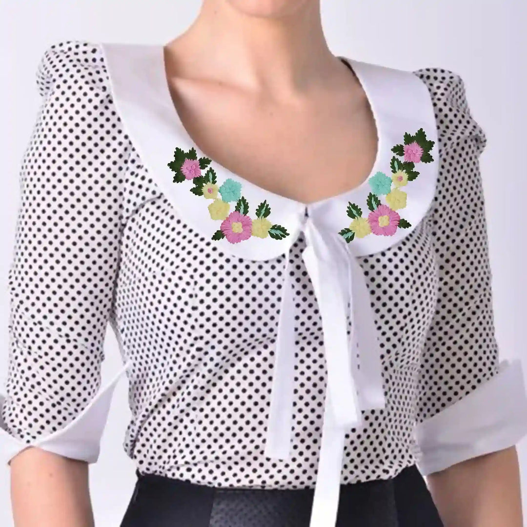 Vibrant Floral Embroidery Patch