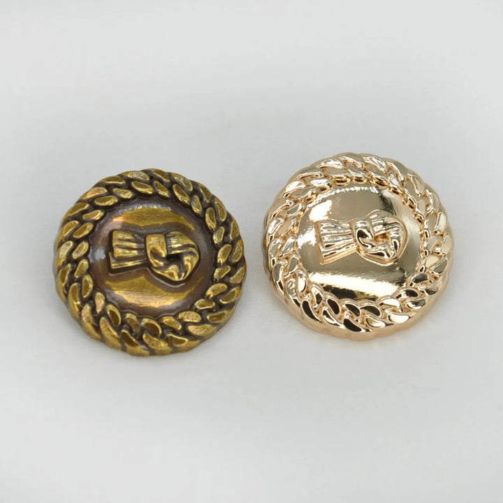 Vintage Chain Knot Metal Button | 18mm (28L) & 23mm (36L)