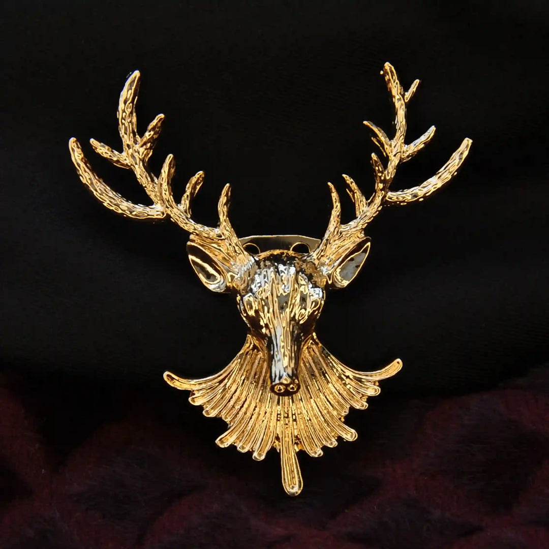 Stag Head Deer Brooch Pin