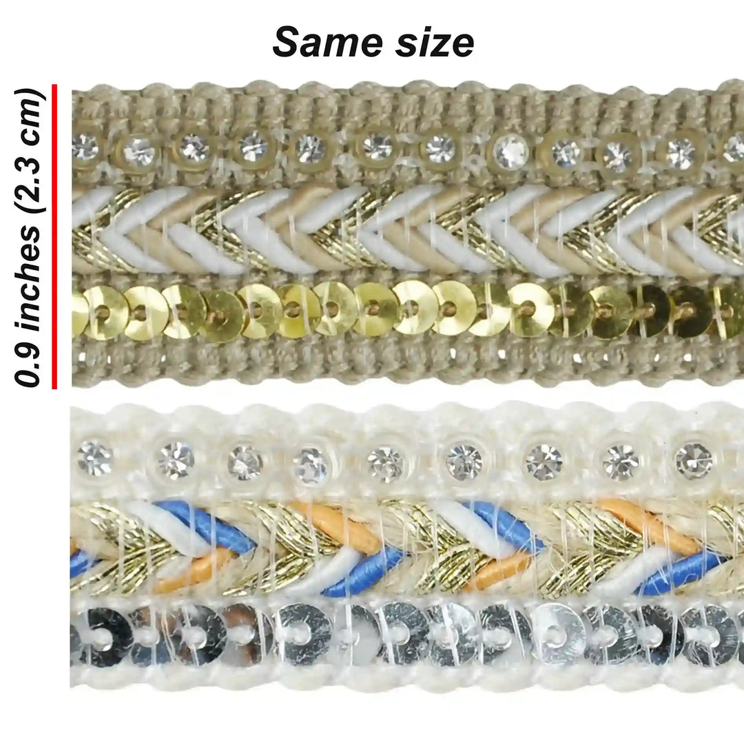 Zigzag Style Sequin Trim
