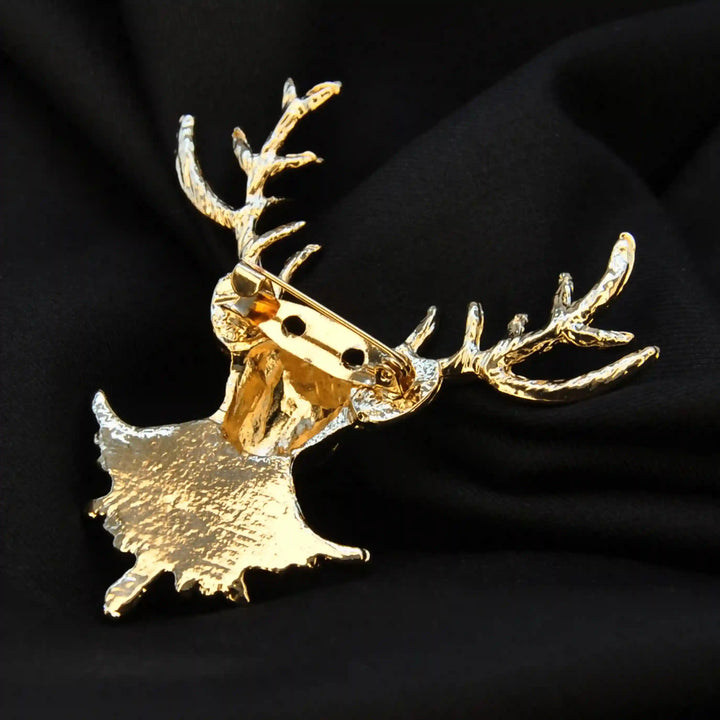 Stag Head Deer Brooch Pin