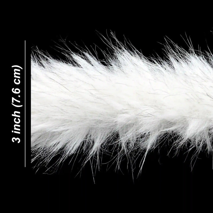 White Marabou Fur Lace | 2 Meters