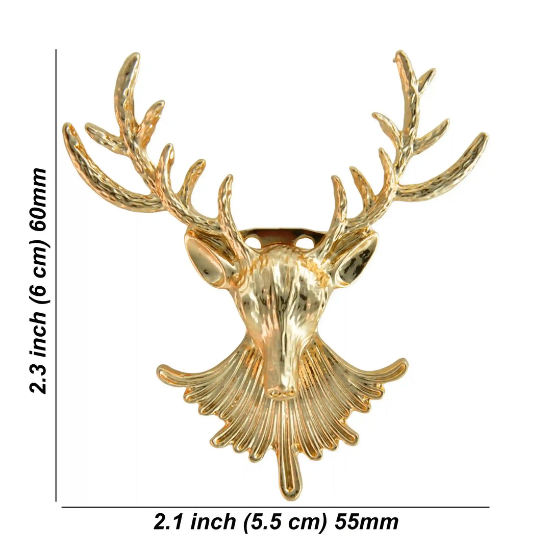 Stag Head Deer Brooch Pin