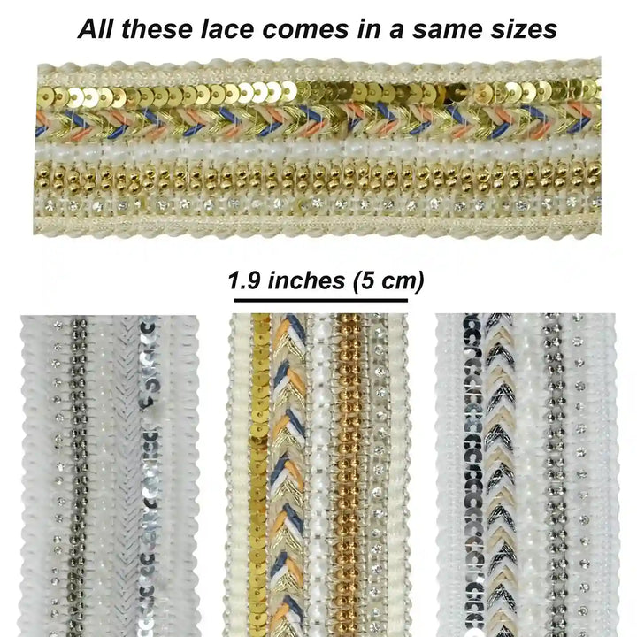 Chevron Glow Sequin Lace