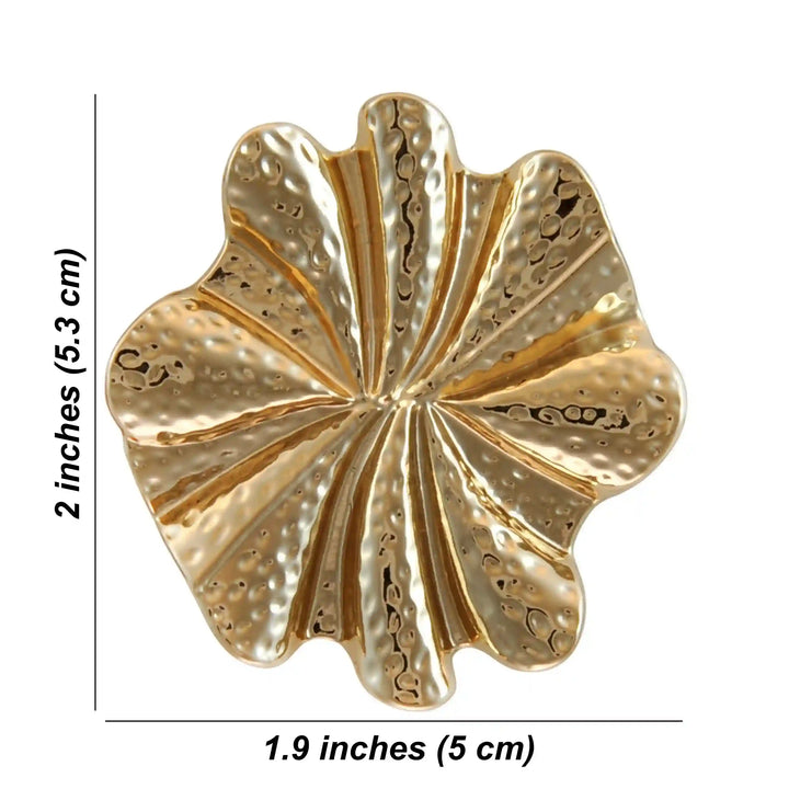 Hammered Style Golden Petal