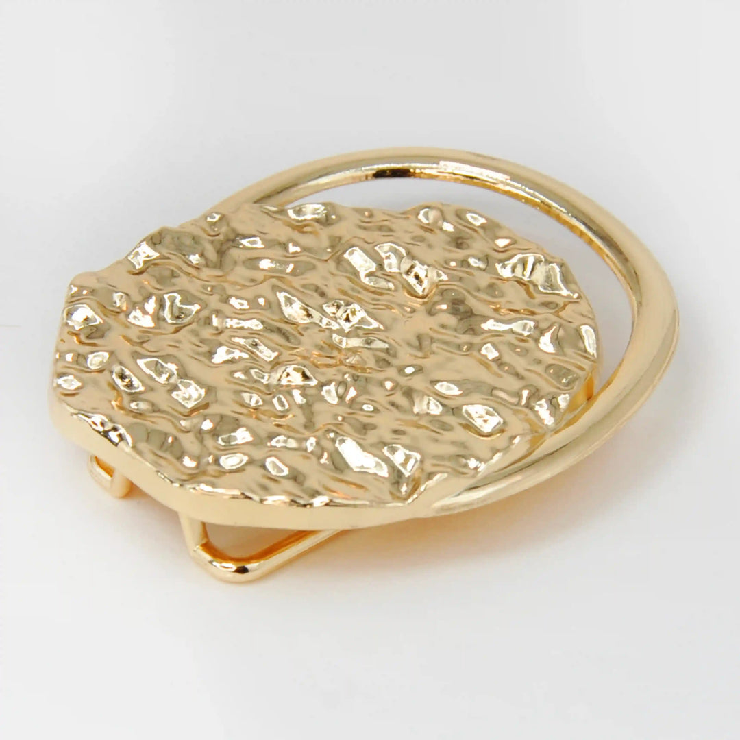 Golden Abstract Geometric Buckle