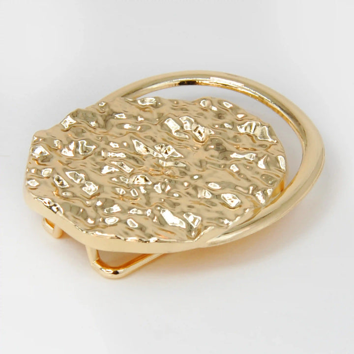 Golden Abstract Geometric Buckle