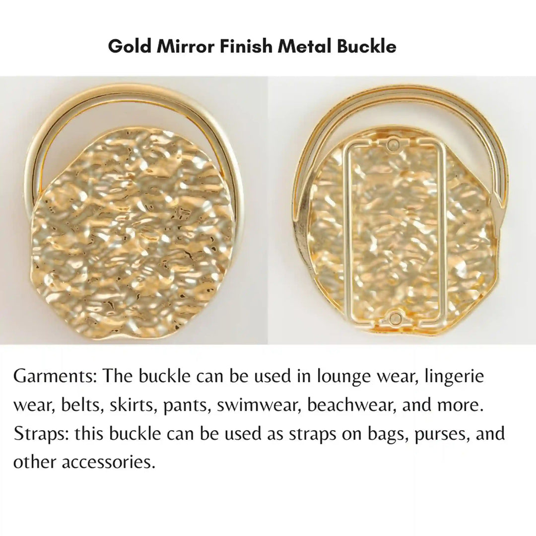 Golden Abstract Geometric Buckle