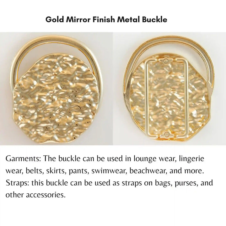 Golden Abstract Geometric Buckle