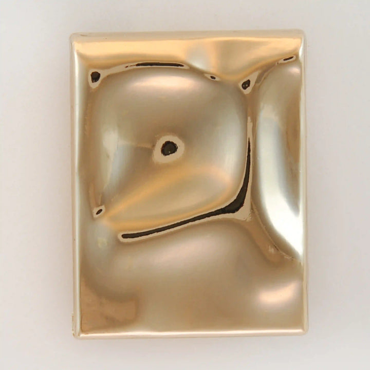 Curved rectangular Golden Buckle.
