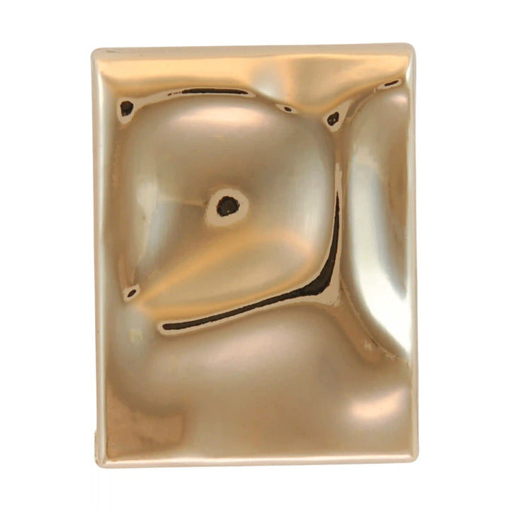 Curved rectangular Golden Buckle.
