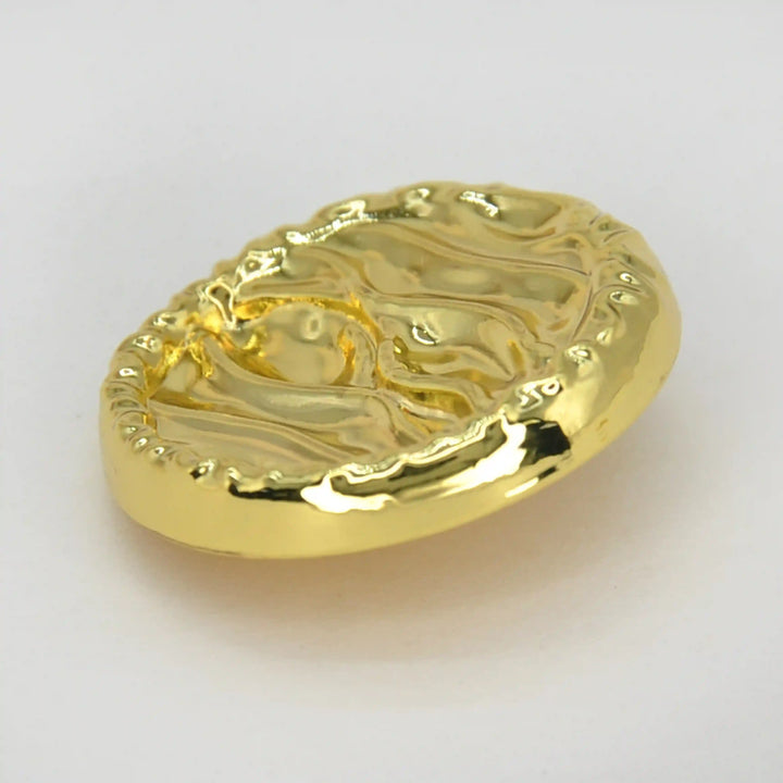Fluid Wave Pattern Metal Button | 18mm(28L), 20mm(32L) & 25mm(40L)