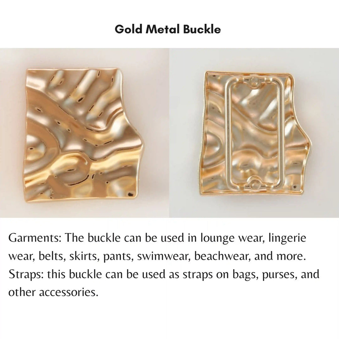 Wrinkled Golden Square Buckle