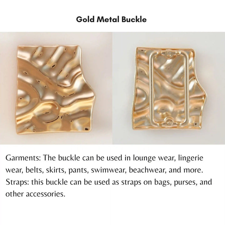 Wrinkled Golden Square Buckle