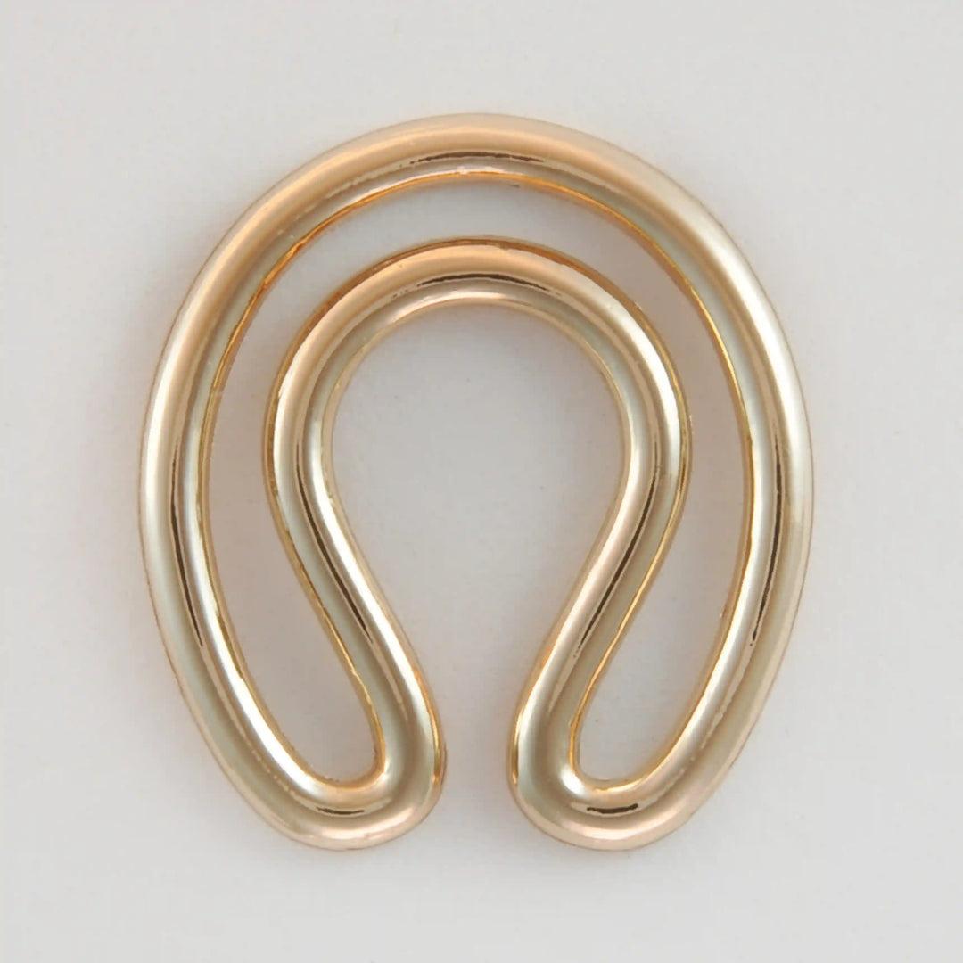 Double loop crescent buckle
