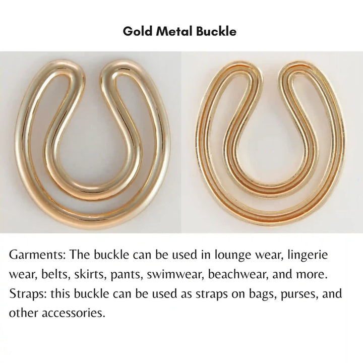 Double loop crescent buckle