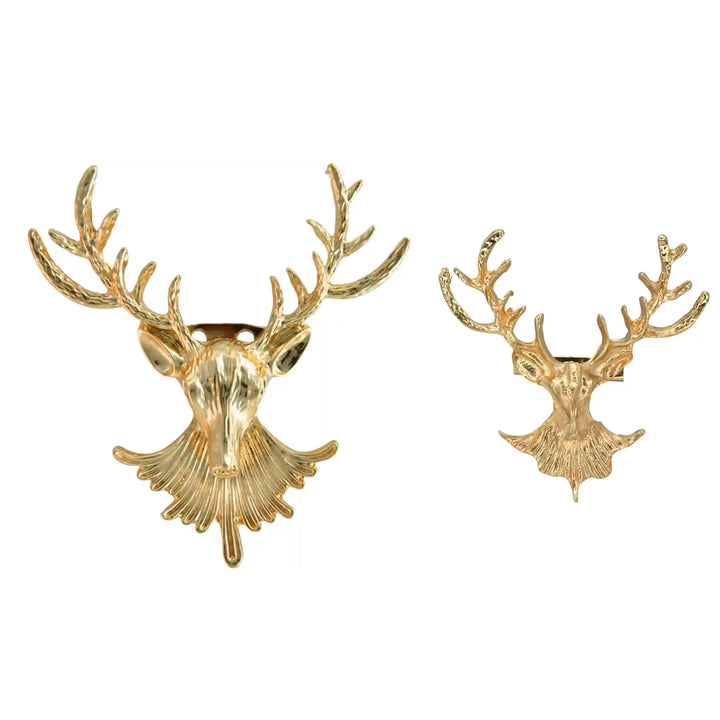 Metal Stag Head Brooch