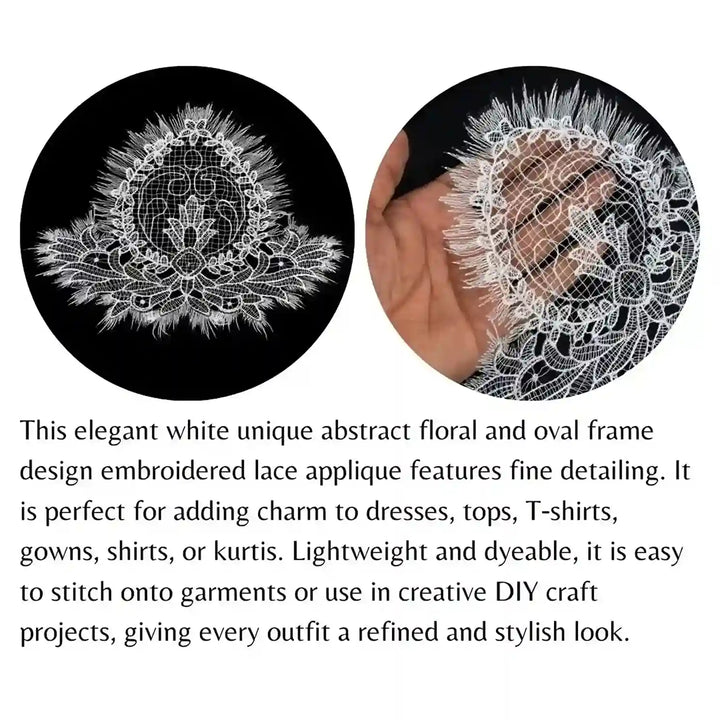 Lunar Bloom Crest Design Patch | Set Of 2