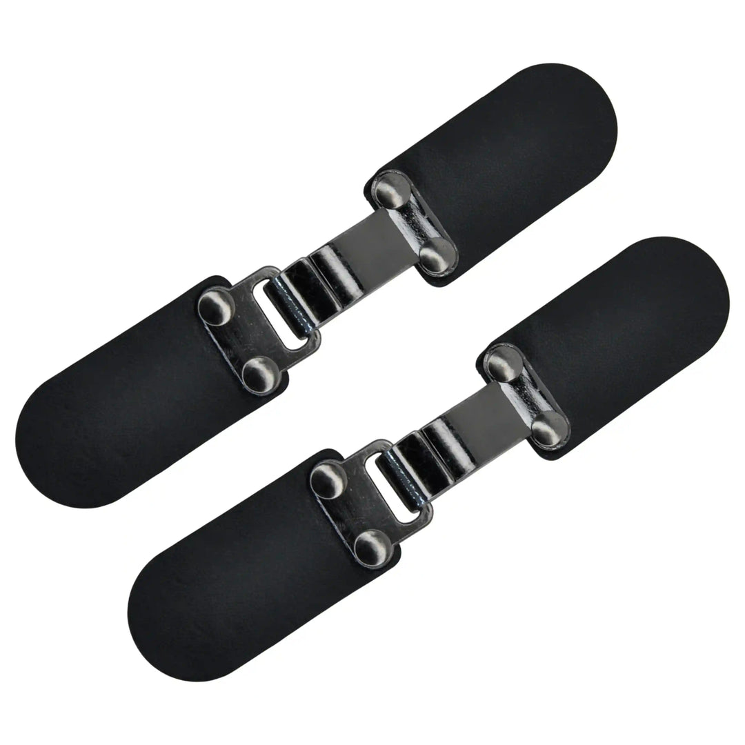 Black PU Snap Belt Buckle With Shiny Gold