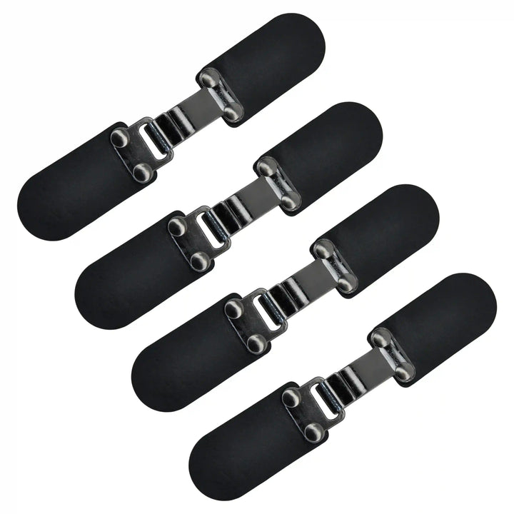 Black PU Snap Belt Buckle With Shiny Gold