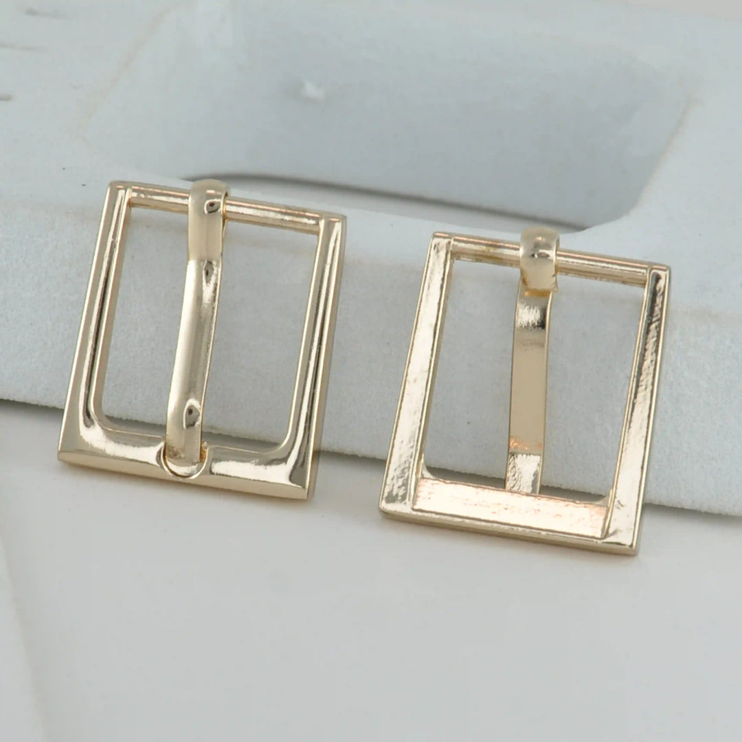 Gold Classic Rectangle Buckle (2 Piece)