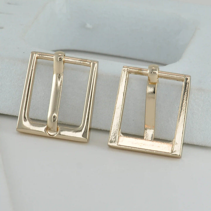 Gold Classic Rectangle Buckle (2 Piece)