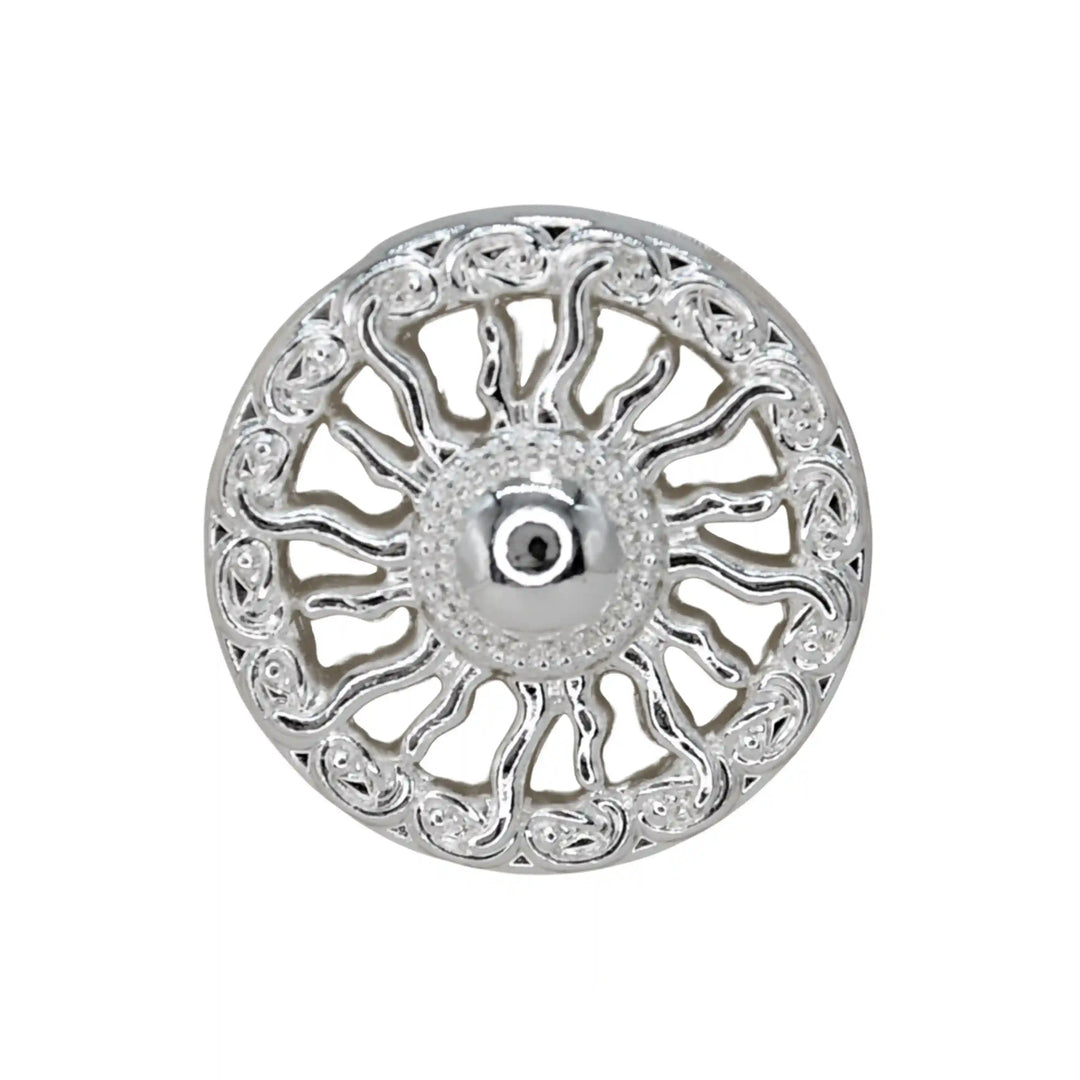 Sunburst Pattern Metal Button | 18mm(28L), 20mm(32L) & 23mm(36L)