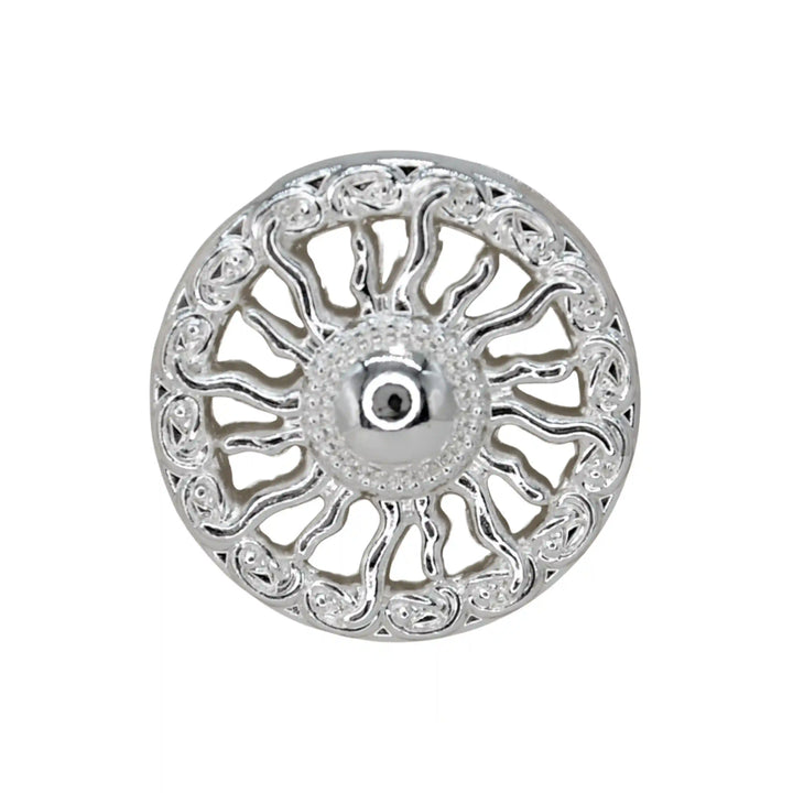 Sunburst Pattern Metal Button | 18mm(28L), 20mm(32L) & 23mm(36L)
