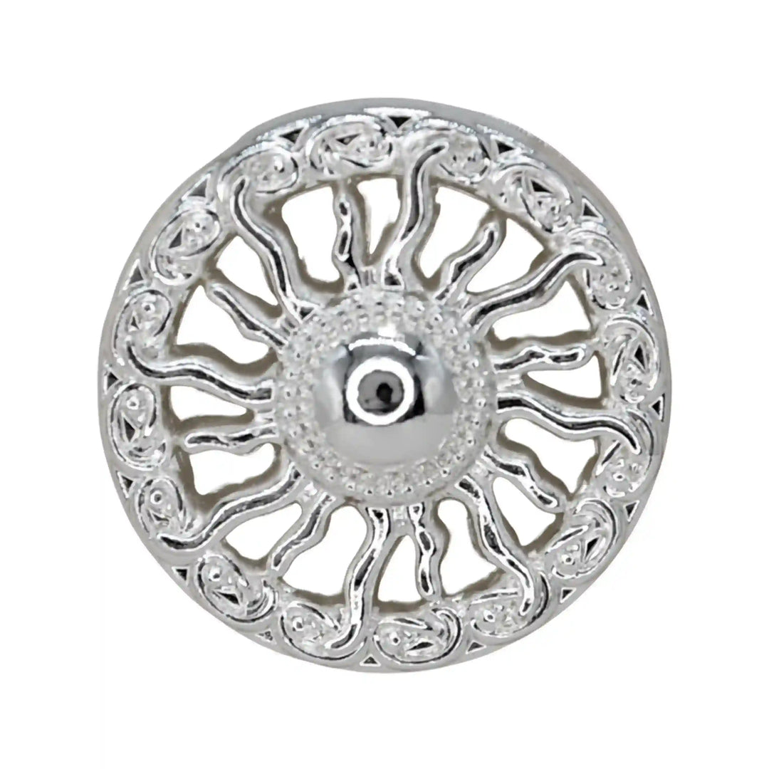 Sunburst Pattern Metal Button | 18mm(28L), 20mm(32L) & 23mm(36L)