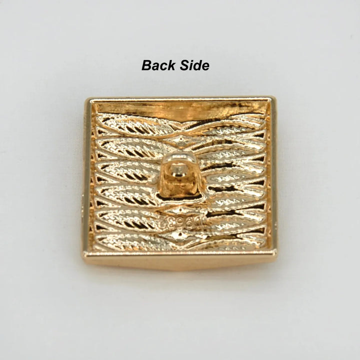 Elegant Leaf Pattern Gold Metal Button | 18mm (28L) & 23mm (36L)