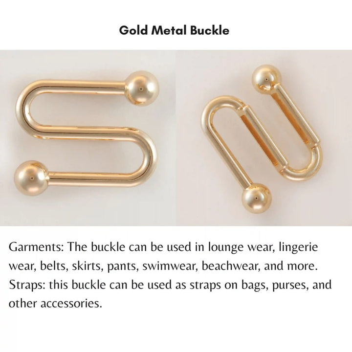 Golden S-shaped handle with balls
