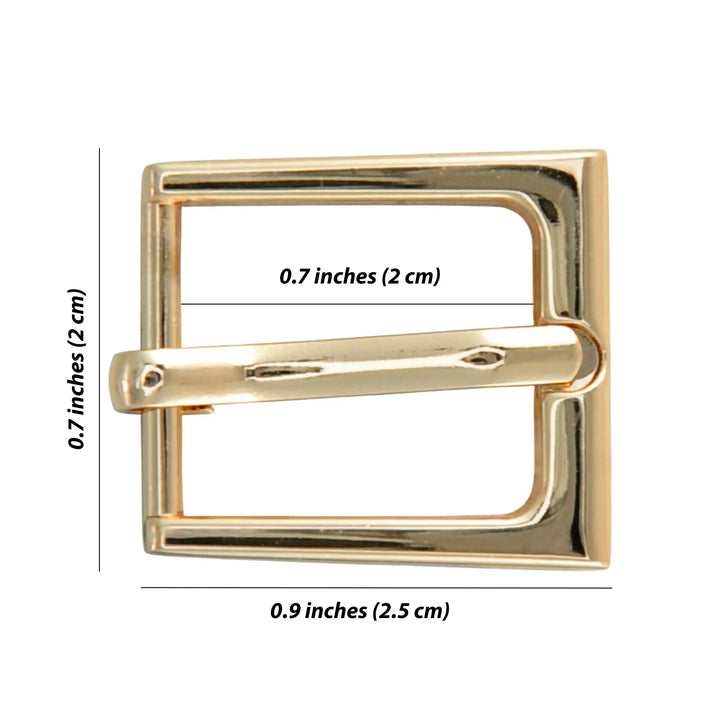 Gold Classic Rectangle Buckle (2 Piece)