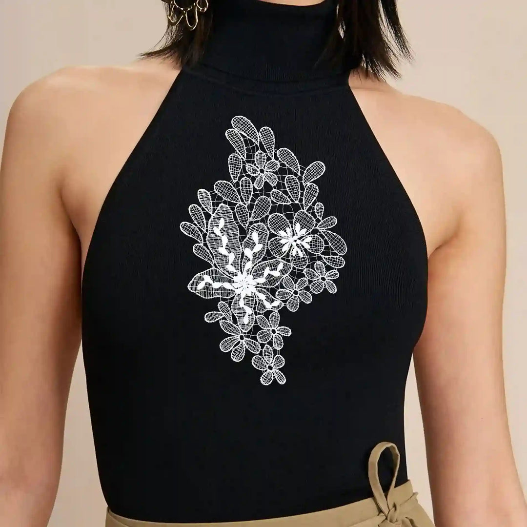 Snowdrop Lace Vine Floral Style Patch
