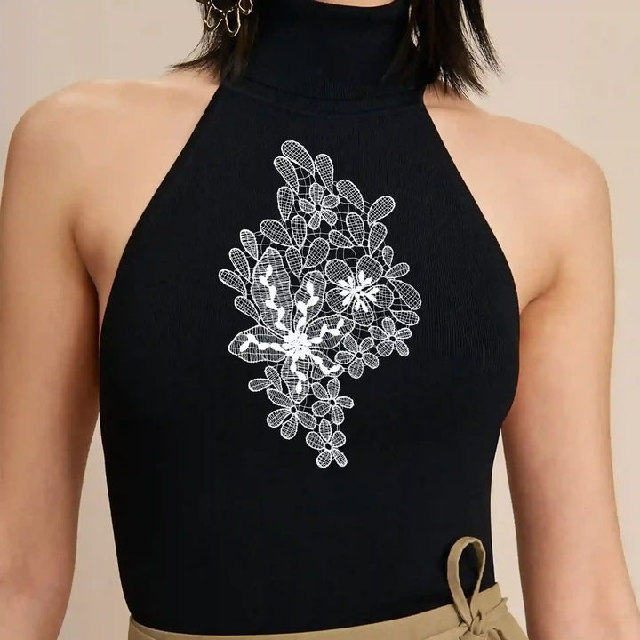 Snowdrop Lace Vine Floral Style Patch