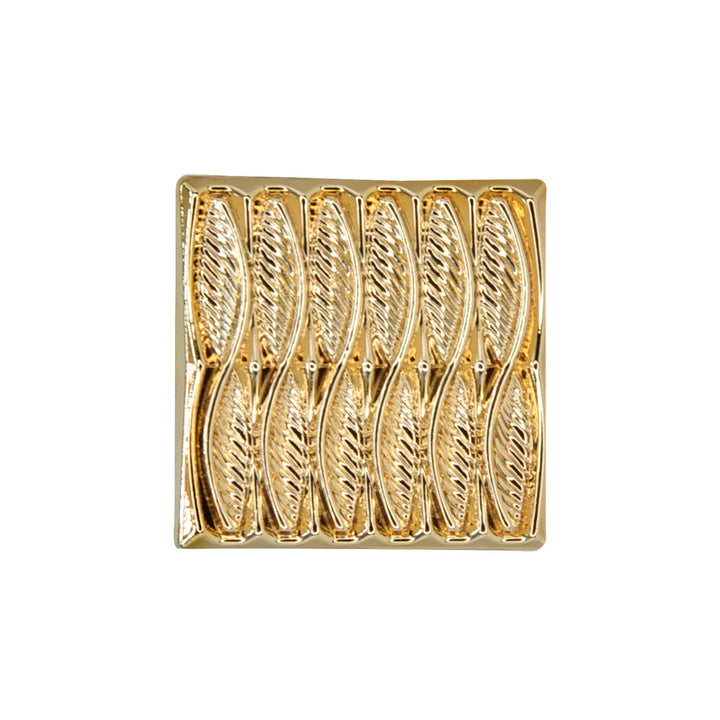 Elegant Leaf Pattern Gold Metal Button | 18mm (28L) & 23mm (36L)