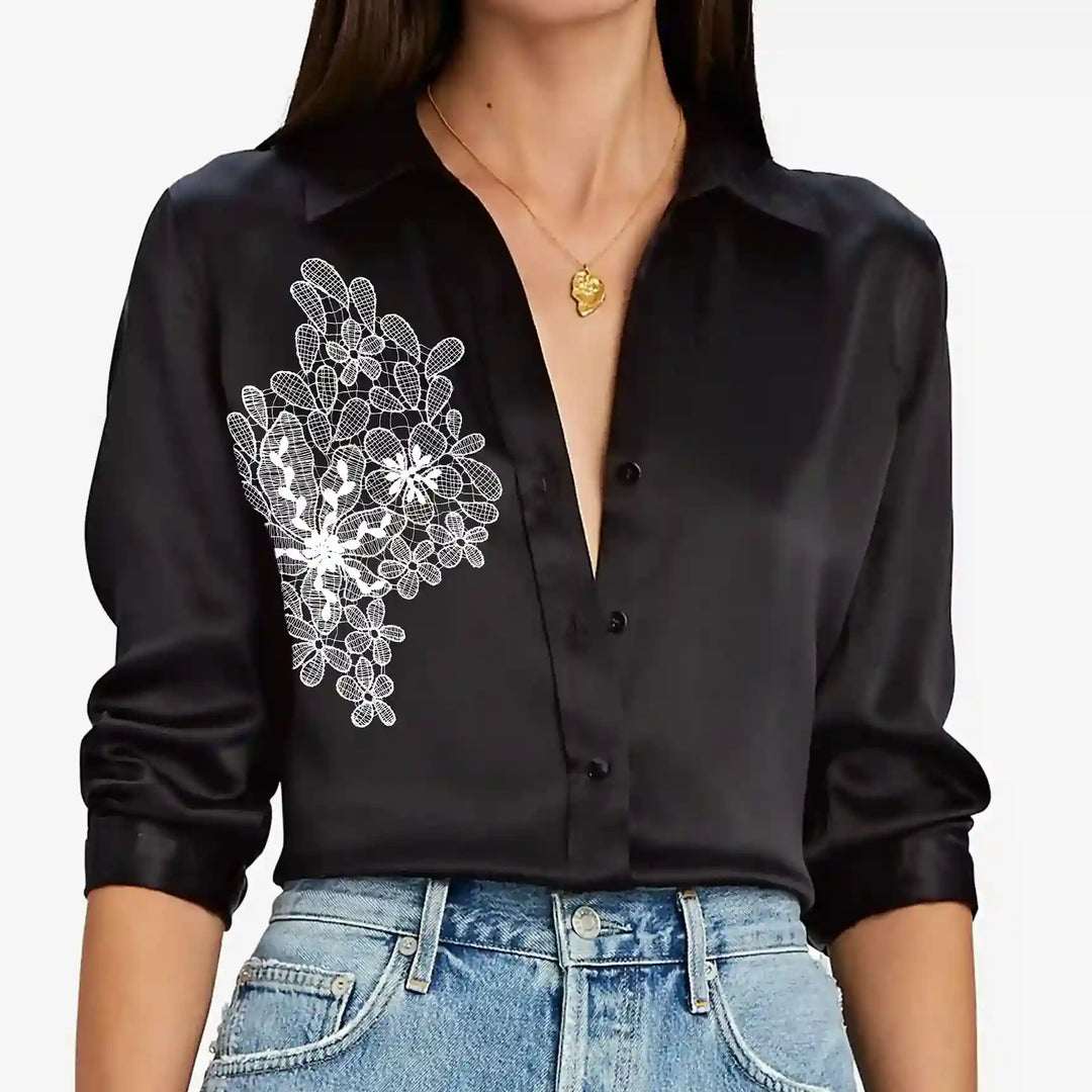Snowdrop Lace Vine Floral Style Patch